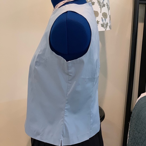 Merona Dusty Aqua Sleeveless Boxy Round Neck Top - Picture 2 of 5